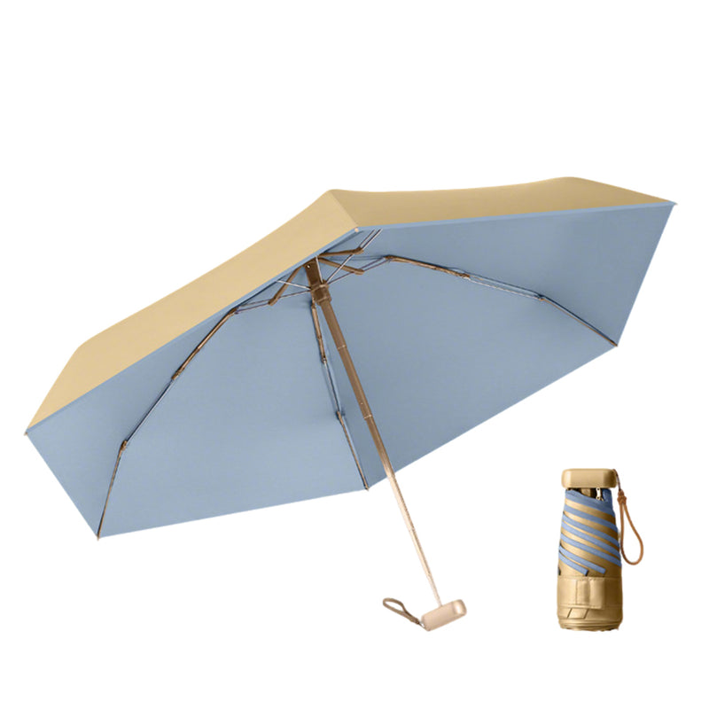 Mini Gold and Gray UPF 50+ Umbrella