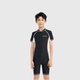 Boy's black UPF 50+ One Piece Swimsuit