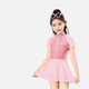 girl's pink upf 50+ swim dress