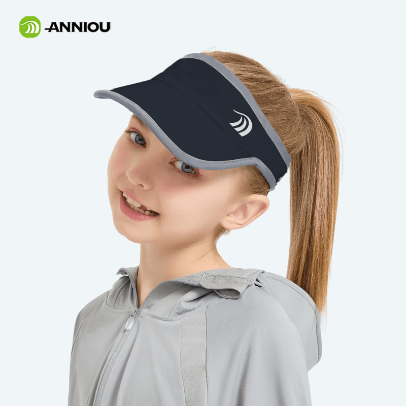 Kids Black UPF 50+ Sun Visor by Anniou