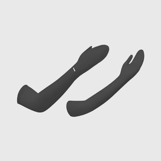 black Long Sleeve UPF50+ Sun Protective Gloves