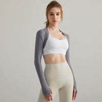 women's gray UPF 50+ Shoulder Arm Sleeve