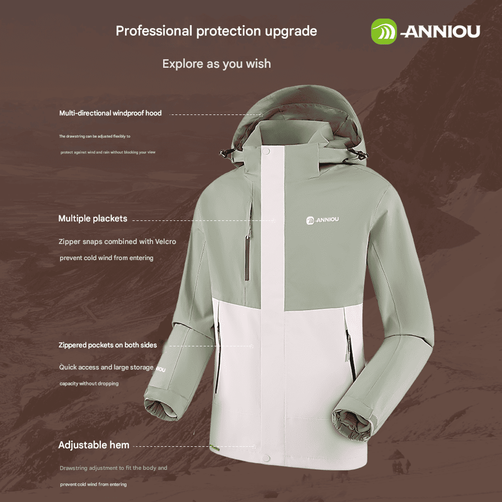 3 in 1 Waterproof Hiking Jacket - Sun Protection Clothing