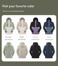 3 in 1 Waterproof Hiking Jacket - Sun Protection Clothing