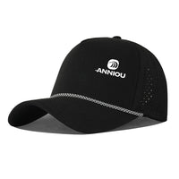 Black UPF 50+ 5 Panel Baseball Cap