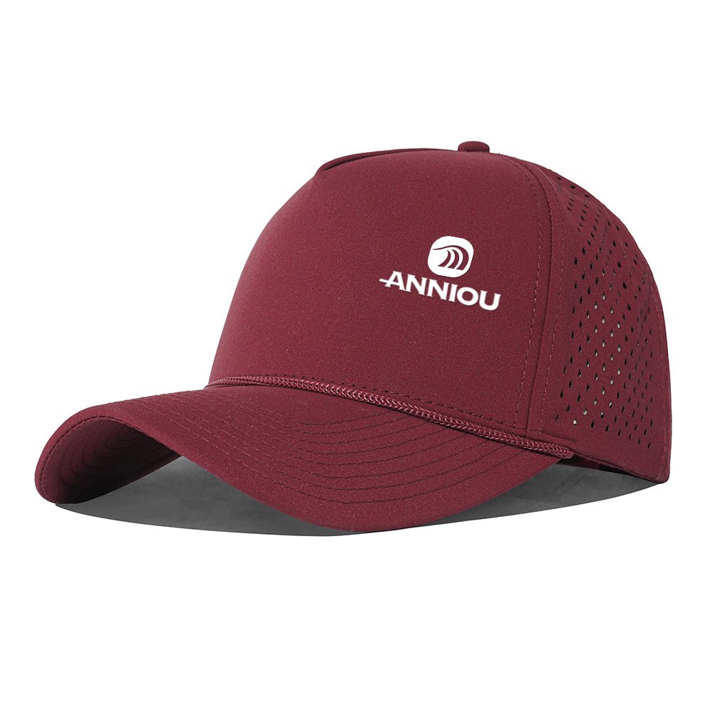 Red UPF 50+ 5 Panel Baseball Cap