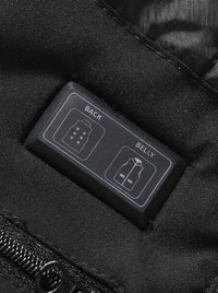 Dual Control Switch detail of #Black Heated Softshell Jacket