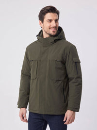 #NavyGreen 9 Area Heated Softshell Jacket