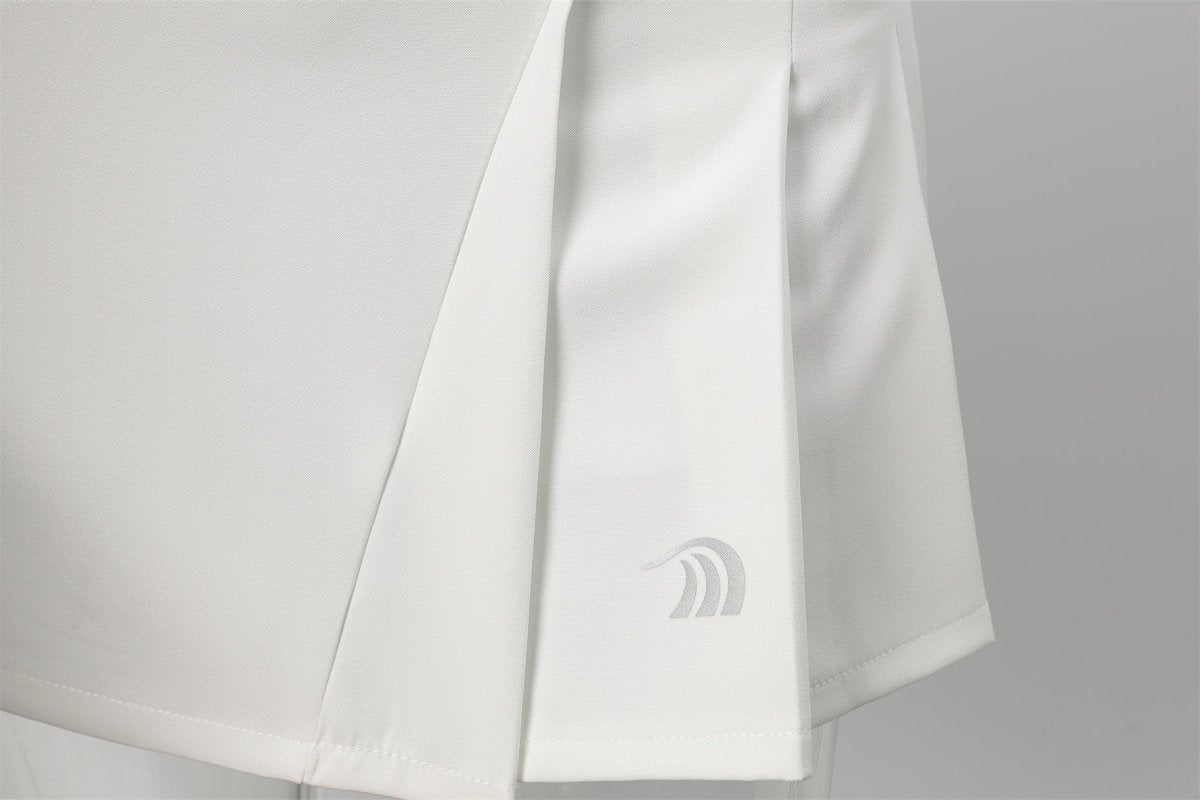 Anniou White Quick Dry Pleated Golf Skirt