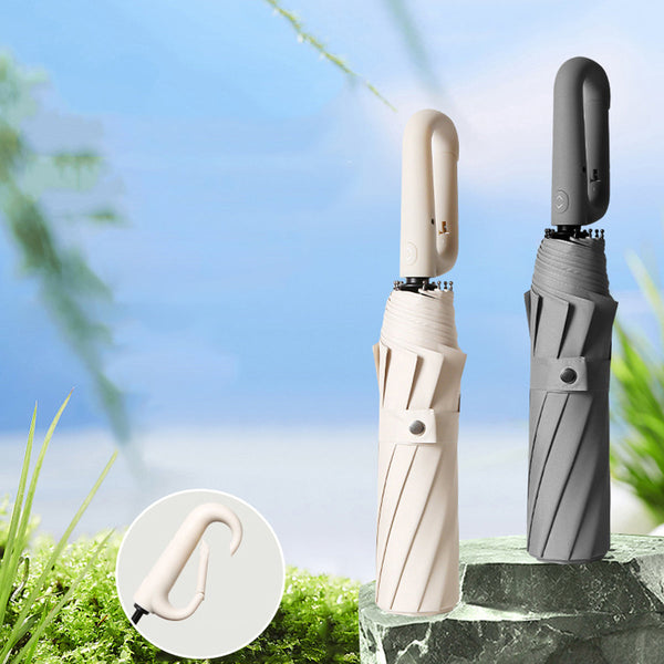 Auto Ring Buckle 3-folded Easy Carry Windproof Umbrella 