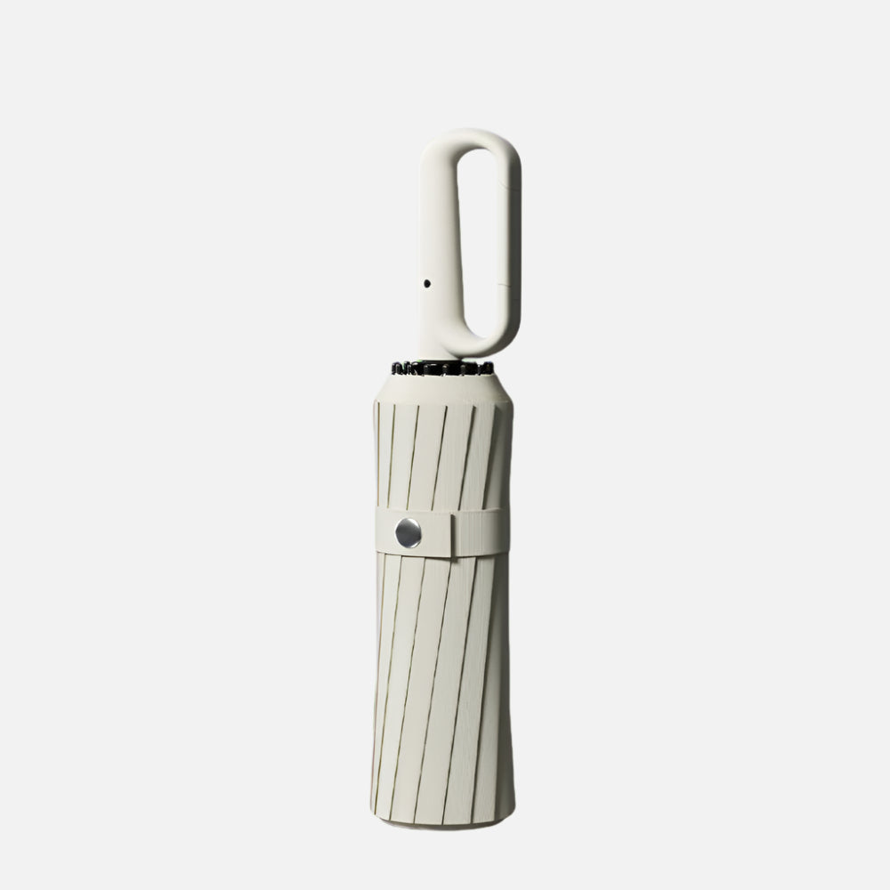 Beige Portable Sunshade Umbrella with Ring Buckle