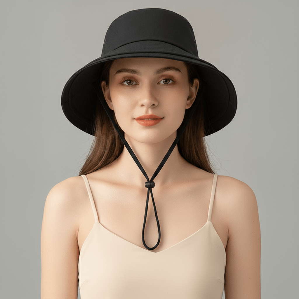 Black Expedition Sun Hat UPF 50+