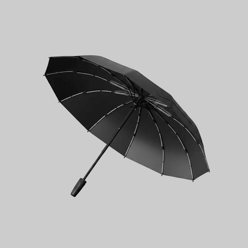 Black Storm resistant Automatic Umbrella