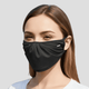 Black drape sun protection face mask