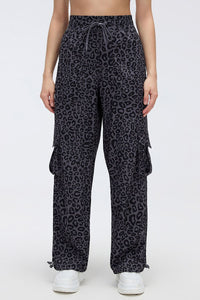 Blue grey Leopard print Sun Protection Cargo Pants