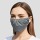Gray drape sun protection face mask