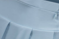 UPF 50+ Colorblock Polo Pickleball Skirt Set - Sun Protection Clothing