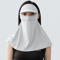 Light Gray UV Sun Visor Face Gaiter