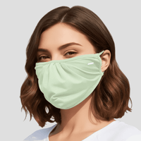 Light Green drape sun protection face mask