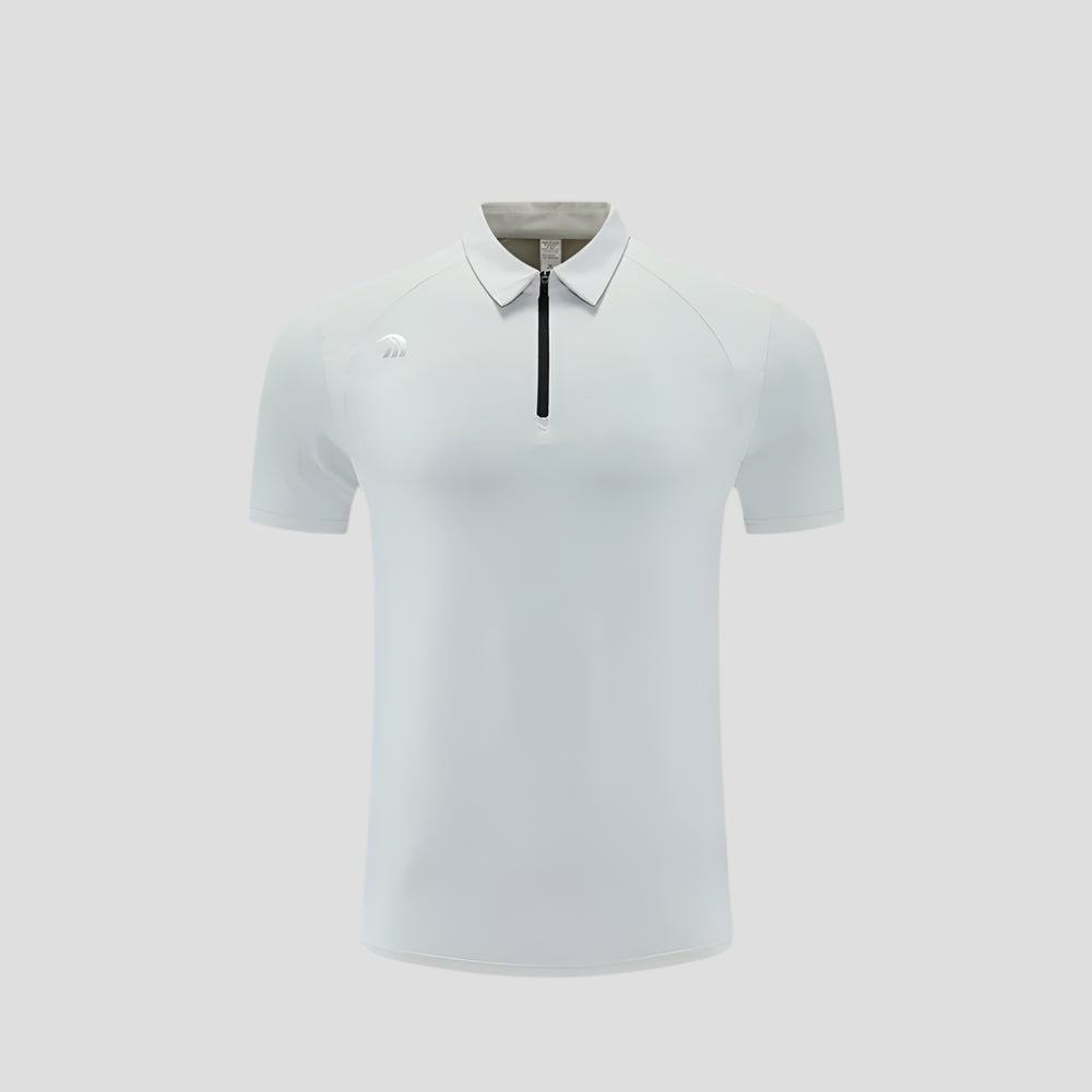 Men's Light Gray Quick Dry UPF 50+ Sport Polo Shirt