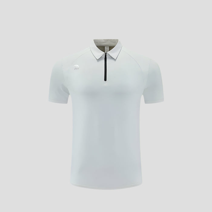 Men's #White Quick Dry UPF 50+ Sport Polo Shirt