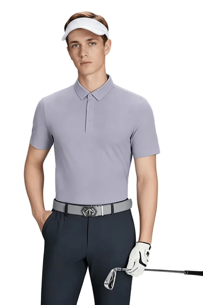 Men's Light Pruple Quick-drying Golf Polo