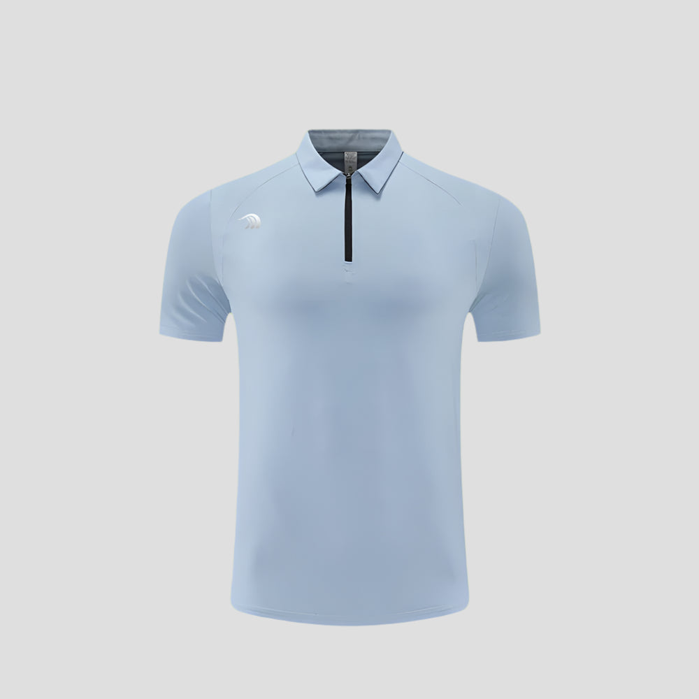 Men's light blue Quick Dry UPF 50+ Sport Polo Shirt