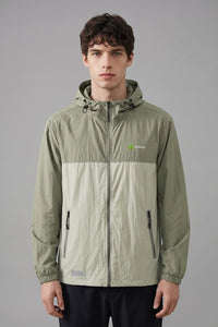 Mens gren and beige UV jacket by Anniou