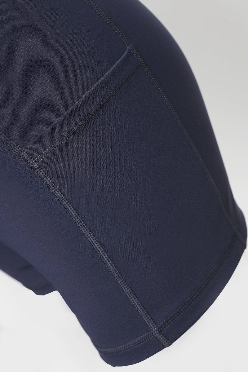 Navy Blue High Waist Pickleball Skort Compression Shorts