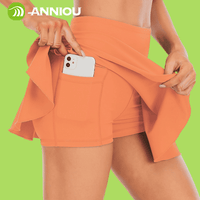 Orange UV Pleated Tennis Skirt