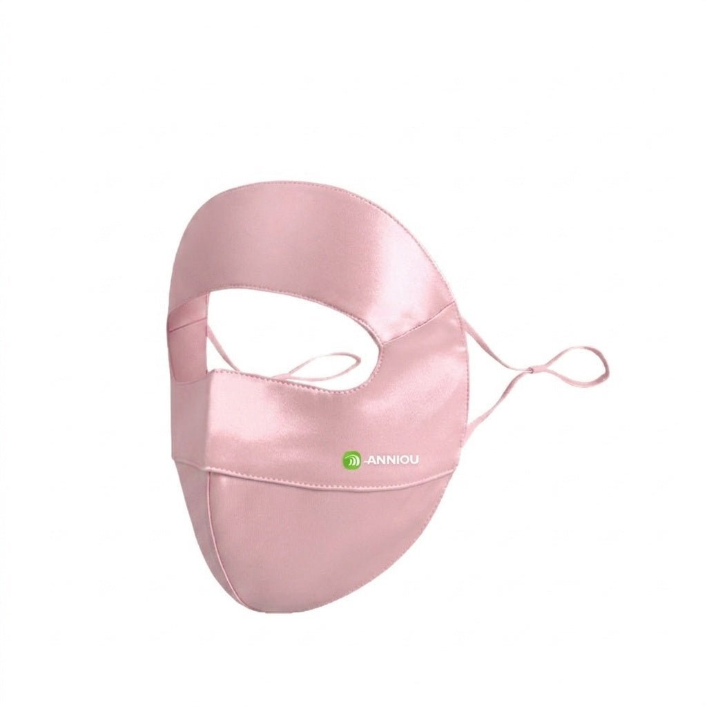 Pink 100% Mulberry Silk Sunscreen Face Mask