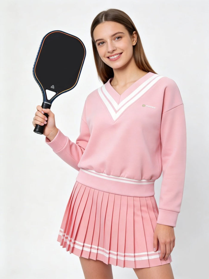 Pink 2 Piece Set Tennis Tracksuit