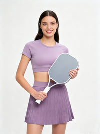 Purple Anniou Pleated Pickleball Skirt 