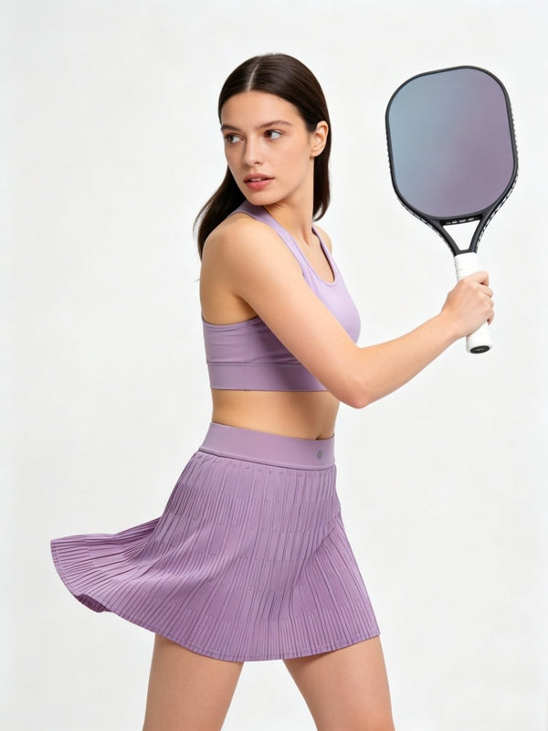 Purple Pleated Pickleball Skirt