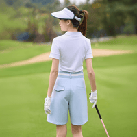 Rear of Blue Women's Golf Shorts