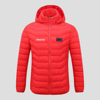Red Puffer Duck Down Heated Jacket