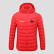 Red Puffer Duck Down Heated Jacket