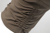 Side Ruched Sports Vest in Brown