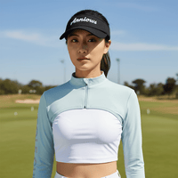 Stand Collar Light Blue Shoulder Wrap UPF50+