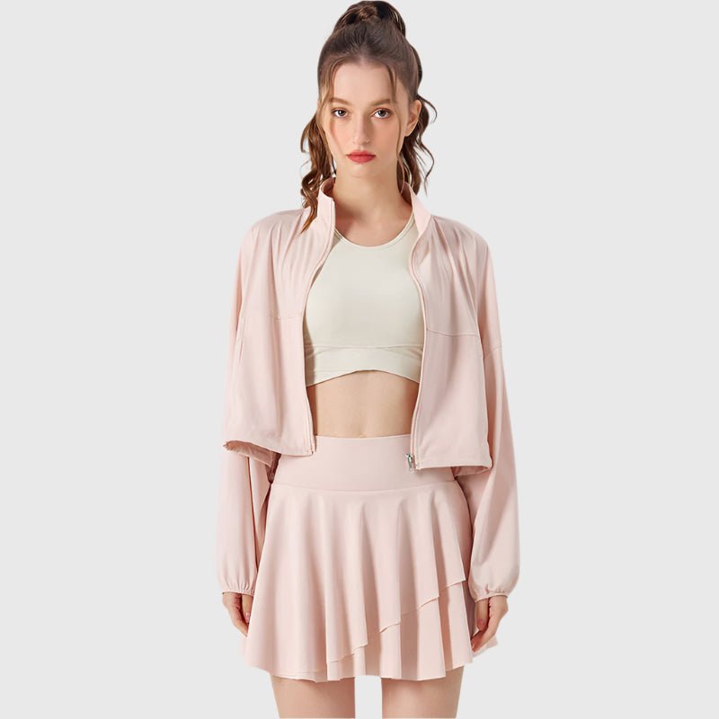 Stand Collar UPF50+ Cropped Sport Jacket 