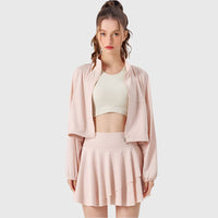 Stand Collar UPF50+ Cropped Sport Jacket 