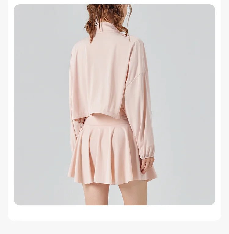 Stand Collar UPF50+ Crop Sport Jacket