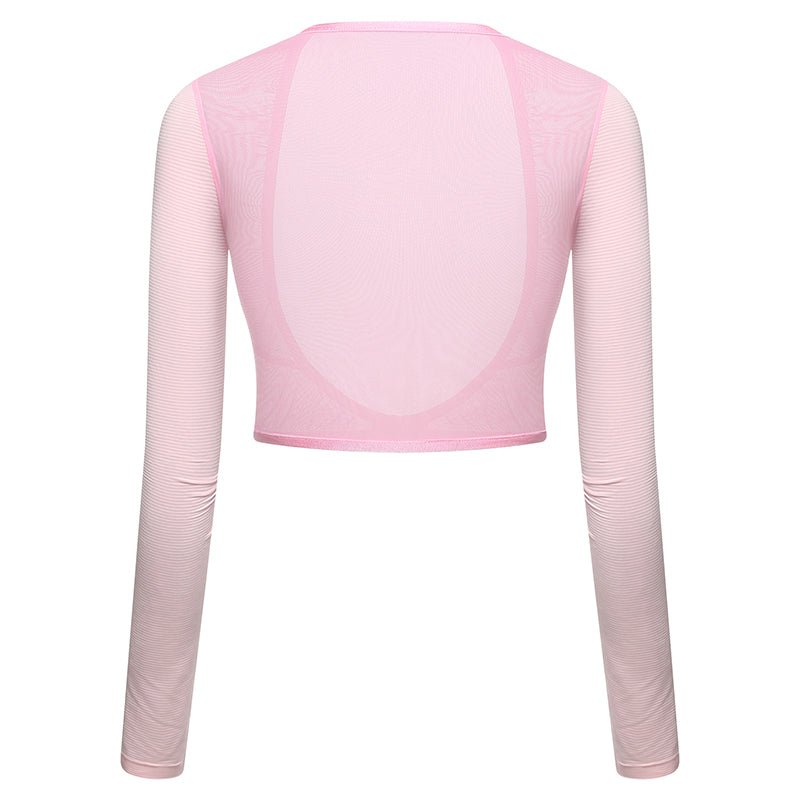 UPF50 Ice Silk Golf Mesh Shrug Sleeves of Back View