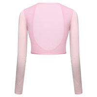 UPF50 Ice Silk Golf Mesh Shrug Sleeves of Back View