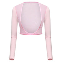 UPF50 Ice Silk Golf Mesh Shrug Sleeves of Front View