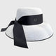UPF 50+ white bow Straw Hat 