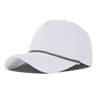 White 5 Panel Baseball Cap UPF 50+