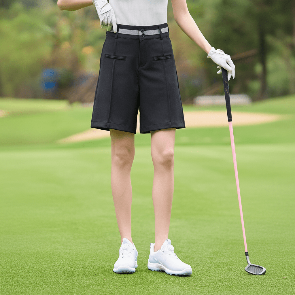 Women's Black Golf Shorts