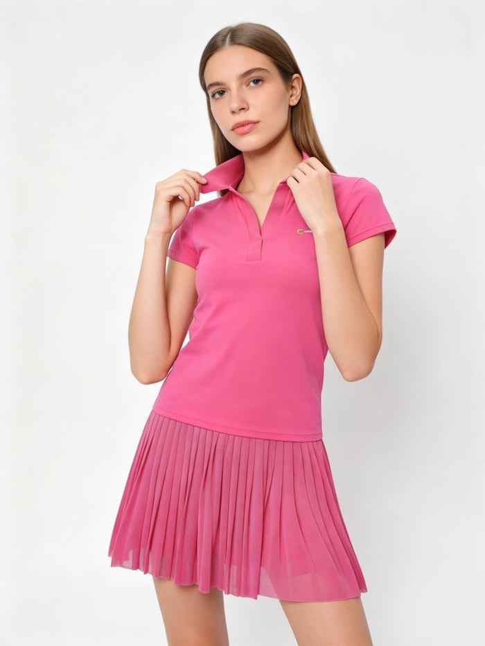 Women's Pink 2 Piece Tennis Skirt Set