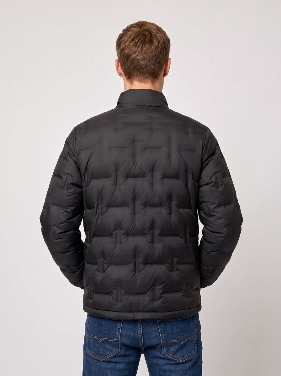 Back of #Black Heated White Duck Down Jacket